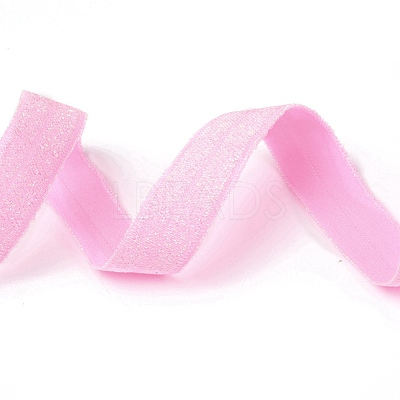 Gold and Silver Sparkle Elastic Side Nylon Ribbon NWIR-O010-01A-1