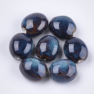 Handmade Porcelain Beads X-PORC-S498-26D-1