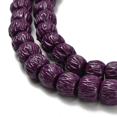 Synthetic Coral Dyed Carved Beads BSHE-H114-01C-1