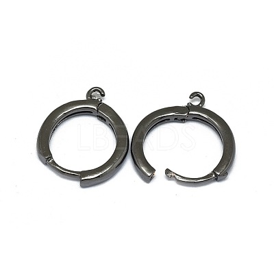 Brass Huggie Hoop Earring Findings PALLOY-F249-19B-1