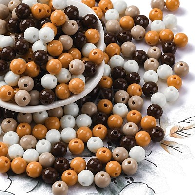 Opaque Acrylic Beads X-SACR-Q004-02L-1