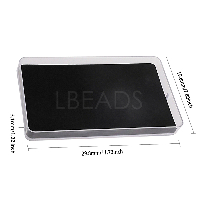 Rectangle Transparent Plastic Jewelry Trays AJEW-WH0413-11-1