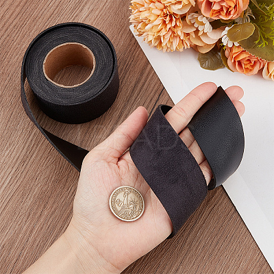 2M PVC Imitation Leather Ribbons SRIB-WH0011-126C-01-1