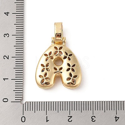 Brass Micro Pave Cubic Zirconia Pendants ZIRC-P121-01G-A-1
