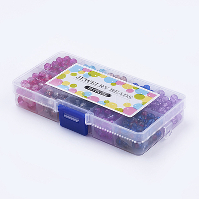 Round Transparent Crackle Glass Beads CCG-X0008-01-6mm-1