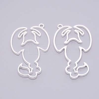 Alloy Open Back Bezel Big Pendants LS-PALLOY-WH0081-45-1