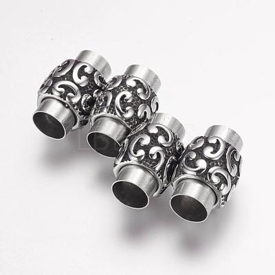 304 Stainless Steel Magnetic Clasps with Glue-in Ends STAS-F124-05AS-1