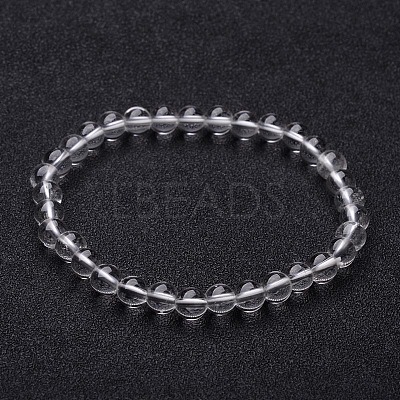 Natural Crystal Beaded Stretch Bracelets X-BJEW-F202-07-1