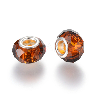 Handmade Glass European Beads X-GPDL25Y-70-1