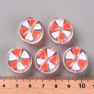 Transparent Enamel Acrylic Beads TACR-S155-005E-1