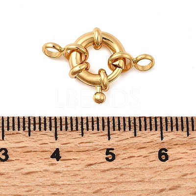 Brass Spring Ring Clasps X-KK-D407-01G-B-1