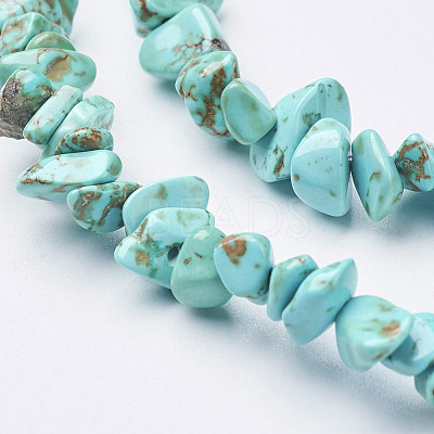 Synthetic Turquoise Beads Strands G-D283-3x5-10-1