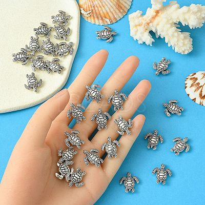 Tibetan Style Alloy Beads TIBEB-YW0001-24-1
