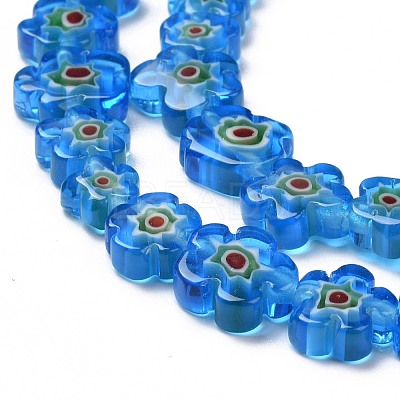 Handmade Millefiori Glass Bead Strands LAMP-J035-10mm-53-1