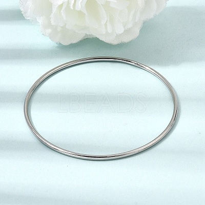 2MM 304 Stainless Steel Bangles for Women SA-CBA37BC-23A-P-1