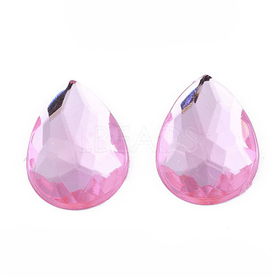 Acrylic Rhinestone Flat Back Cabochons GACR-Q010-10x14-04-1