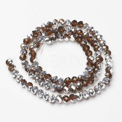 Electroplate Transparent Glass Beads Strands EGLA-A034-T10mm-M20-1