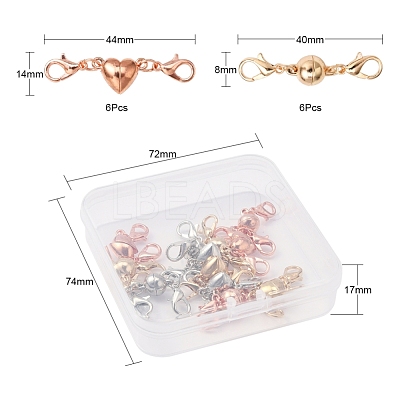 12Sets 2 Style Alloy Magnetic Clasps Converter FIND-YW0001-39-1