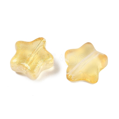 Transparent Spray Painted Frosted Glass Beads X2-GLAA-NH0003-01D-1