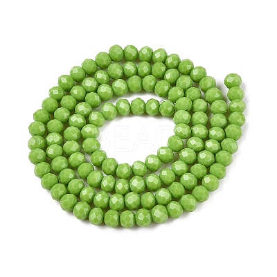 Opaque Solid Color Imitation Jade Glass Beads Strands EGLA-A044-P4mm-D30-1