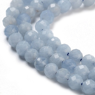 Natural Angelite Beads Strands G-G161-A05-03-1