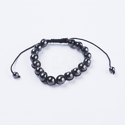 Adjustable Nylon Cord Braided Bead Bracelets BJEW-F308-50-1