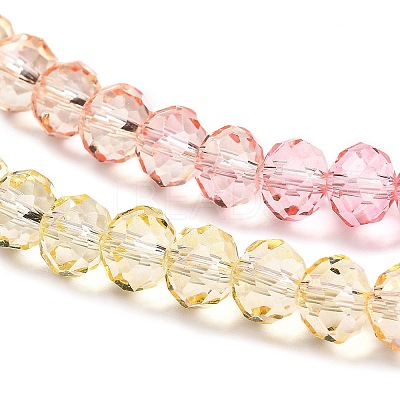 Transparent Painted Glass Beads Strands DGLA-A034-T8mm-A09-1