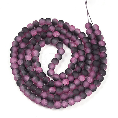 Crackle Glass Beads Strands GLAA-N009-6mm-09-1