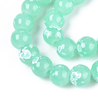 Baking Paint Glass Beads X1-DGLA-N015-8mm-07-1