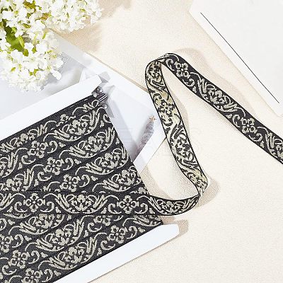 Ethnic Style Embroidery Polycotton Ribbons OCOR-WH0066-22A-1