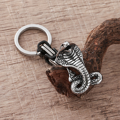 Vintage 304 Stainless Steel Cobra Keychains BM7932-1