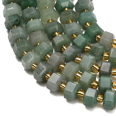 Natural Green Aventurine Beads Strands GG-CBAACA3-A02-01-1