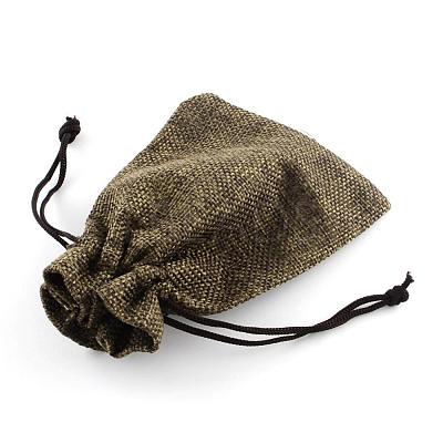 Burlap Packing Pouches Drawstring Bags ABAG-Q050-13x18-05-1