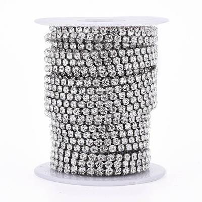 304 Stainless Steel Rhinestone Strass Chains STAS-T055-12P-A-1