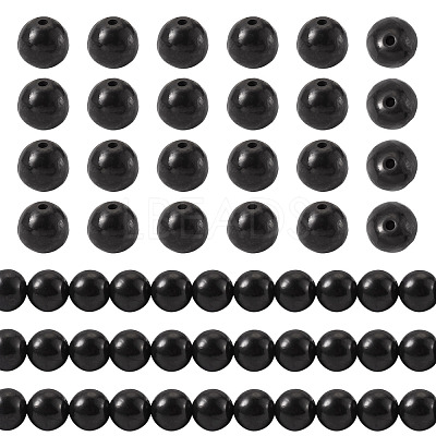 1 Strand Natural Shungite Beads Strands G-TA0003-34C-1