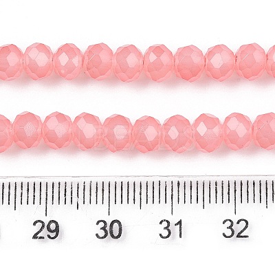 Baking Paint Imitation Jade Glass Bead Strands DGLA-A034-J6MM-A31-1