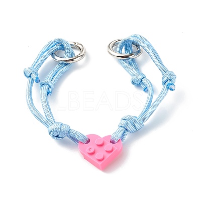 Polyester & Spandex Cord Bracelet Sets BJEW-JB06367-03-1