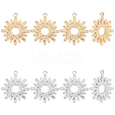 8Pcs 2 Styles 304 Stainless Steel Charms STAS-UN0035-77-1