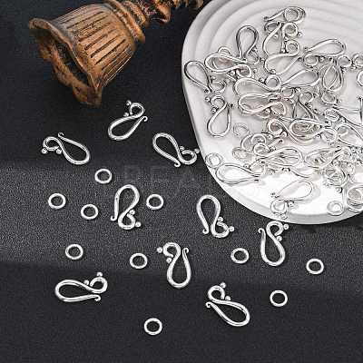 Tibetan Style Alloy Hook and Eye Clasps X-LF1277Y-NF-1