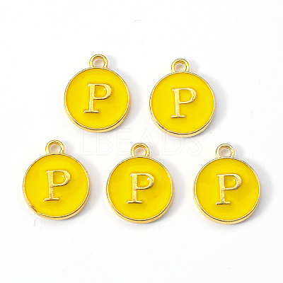 Golden Plated Alloy Enamel Charms LS-ENAM-S118-09P-1