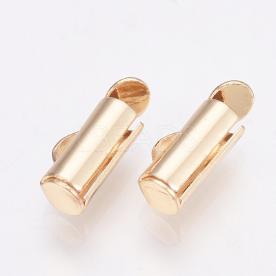 Brass Slide On End Clasp Tubes KK-Q747-11D-KC-1