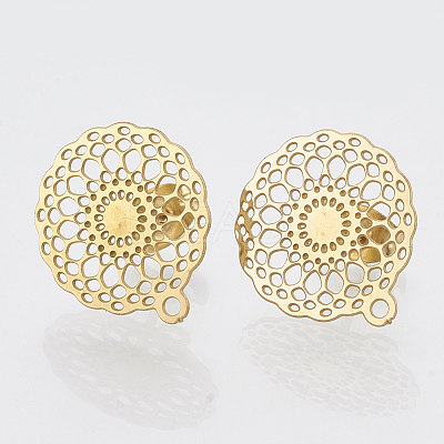 304 Stainless Steel Stud Earring Findings X-STAS-S079-32A-1