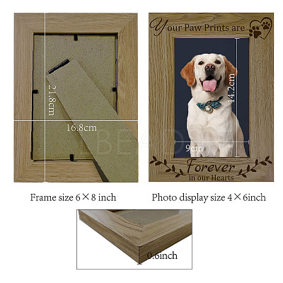 Natural Wood Photo Frames AJEW-WH0292-047-1