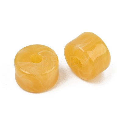 Two-Color Opaque Acrylic Imitation Gemstone Beads AC-CBA3EFE-02Q-1