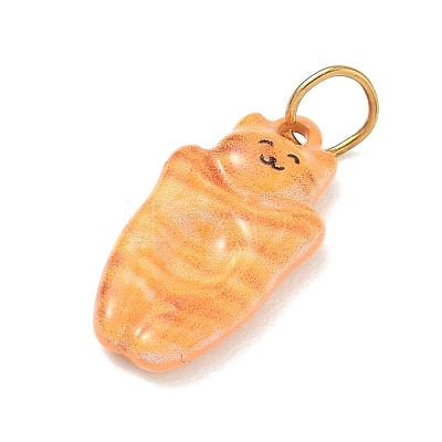 304 Stainless Steel Enamel Pendants SA-CBA08A6-08G-02-1