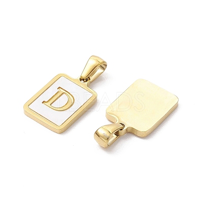 Ion Plating(IP) 304 Stainless Steel Pave Shell Pendants STAS-G327-01G-D-1