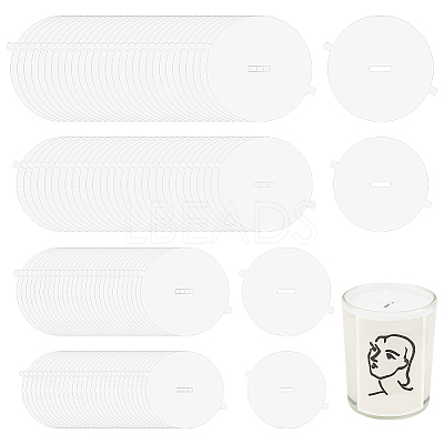120 Sheets 4 Style Paper Candle Dust Covers for Candle Cups DIY-FG0004-68-1