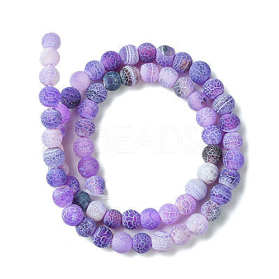 Natural Weathered Agate Beads Strands G-G589-6mm-06-1