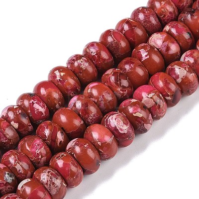 Dyed Synthetic Imperial Jasper Beads Strands G-P529-E01-A06-1