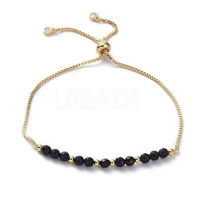 Adjustable Natural Gemstone Slider Bracelets BJEW-JB04929-1